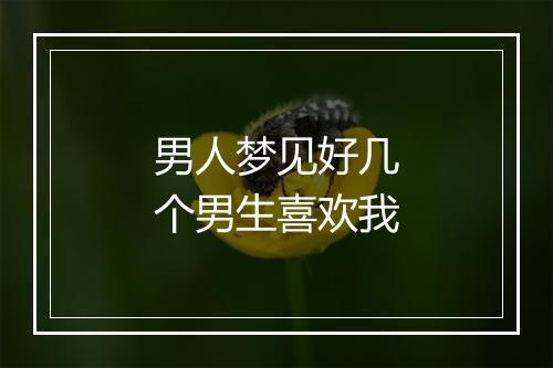 男人梦见好几个男生喜欢我