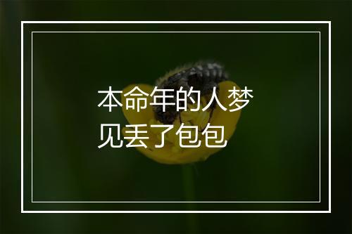 本命年的人梦见丢了包包