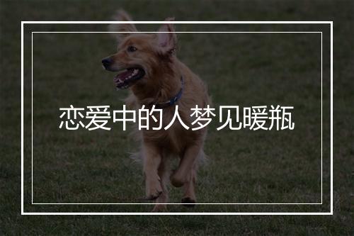 恋爱中的人梦见暖瓶