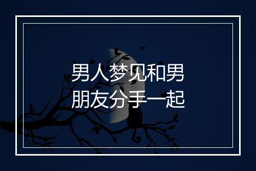 男人梦见和男朋友分手一起