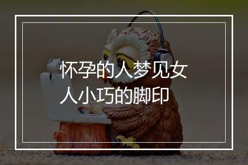 怀孕的人梦见女人小巧的脚印