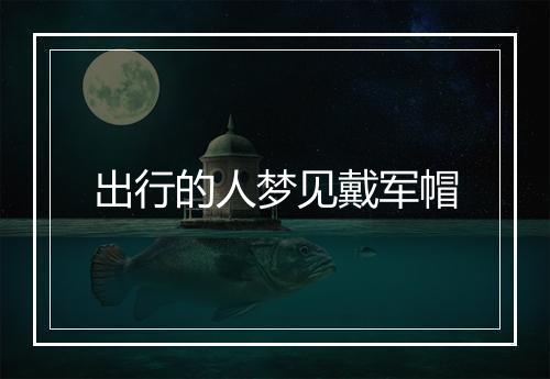 出行的人梦见戴军帽