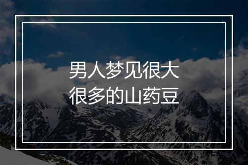 男人梦见很大很多的山药豆