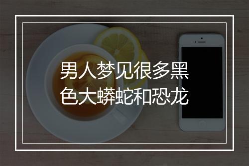 男人梦见很多黑色大蟒蛇和恐龙