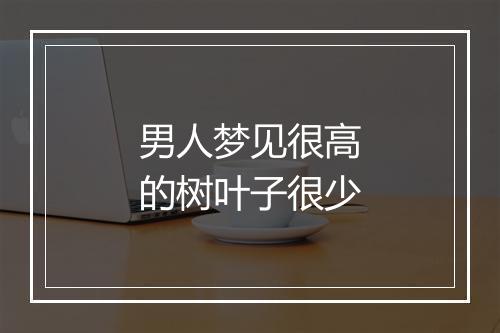 男人梦见很高的树叶子很少