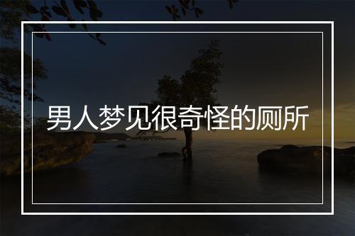 男人梦见很奇怪的厕所