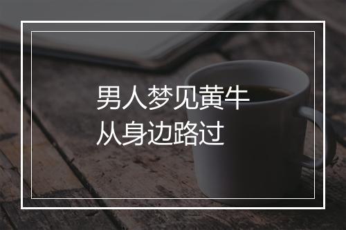 男人梦见黄牛从身边路过