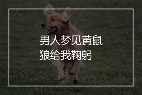 男人梦见黄鼠狼给我鞠躬