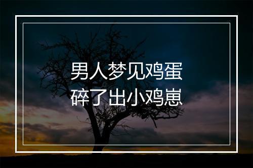 男人梦见鸡蛋碎了出小鸡崽