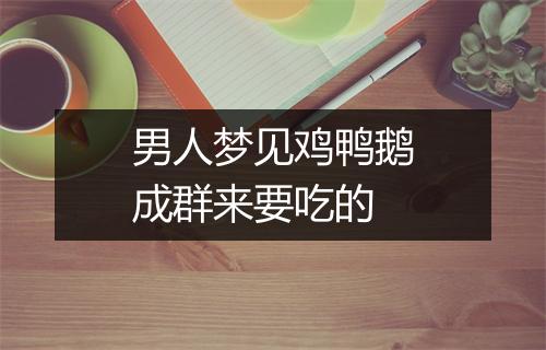 男人梦见鸡鸭鹅成群来要吃的