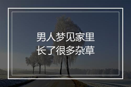 男人梦见家里长了很多杂草