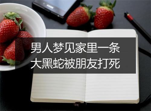 男人梦见家里一条大黑蛇被朋友打死