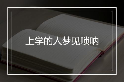 上学的人梦见唢呐