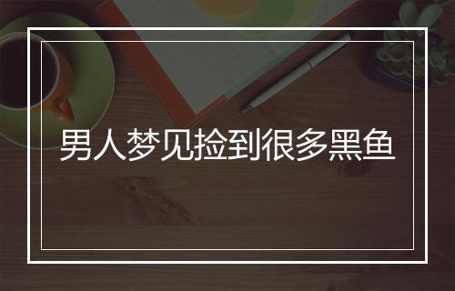 男人梦见捡到很多黑鱼