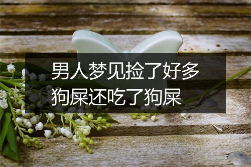 男人梦见捡了好多狗屎还吃了狗屎