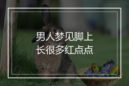 男人梦见脚上长很多红点点