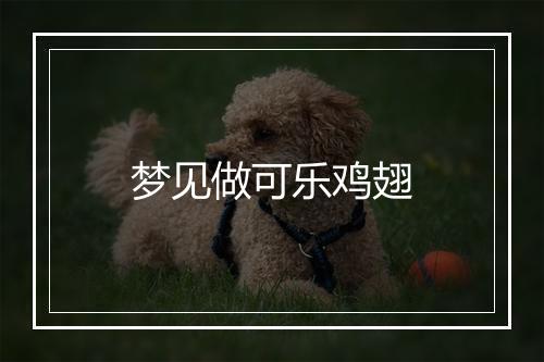 梦见做可乐鸡翅