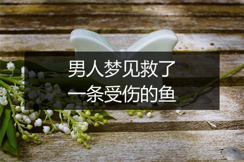 男人梦见救了一条受伤的鱼