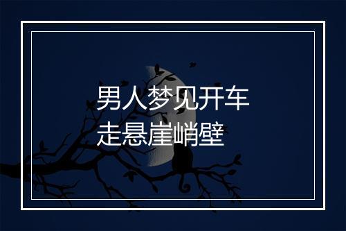 男人梦见开车走悬崖峭壁