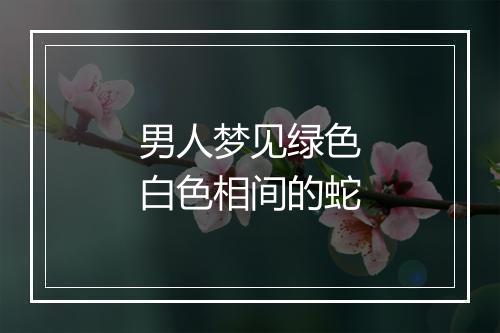 男人梦见绿色白色相间的蛇