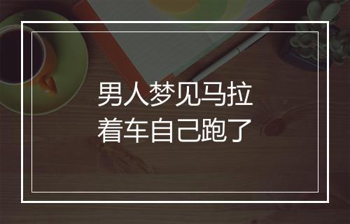 男人梦见马拉着车自己跑了