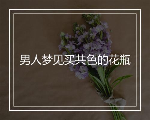 男人梦见买共色的花瓶