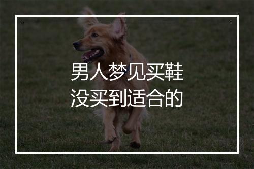 男人梦见买鞋没买到适合的