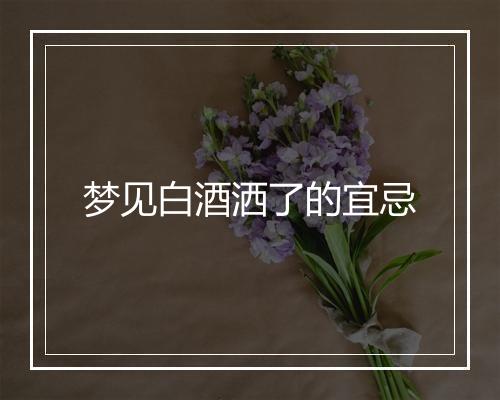 梦见白酒洒了的宜忌