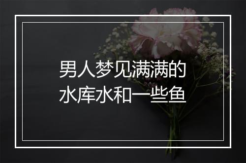 男人梦见满满的水库水和一些鱼