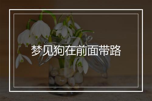 梦见狗在前面带路