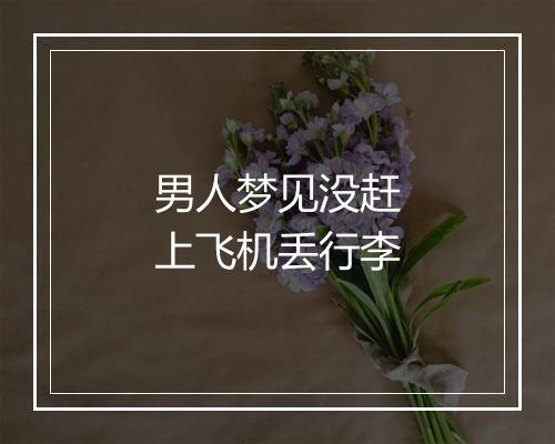 男人梦见没赶上飞机丢行李