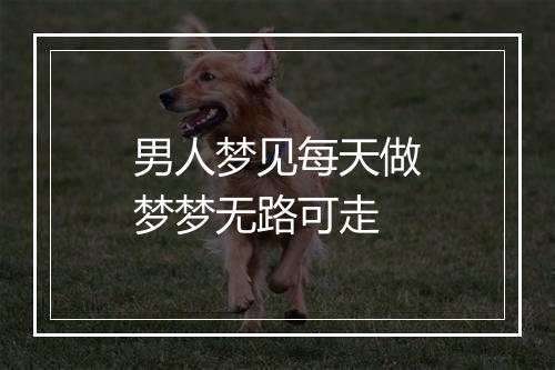 男人梦见每天做梦梦无路可走