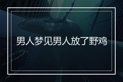 男人梦见男人放了野鸡