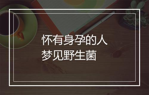 怀有身孕的人梦见野生菌