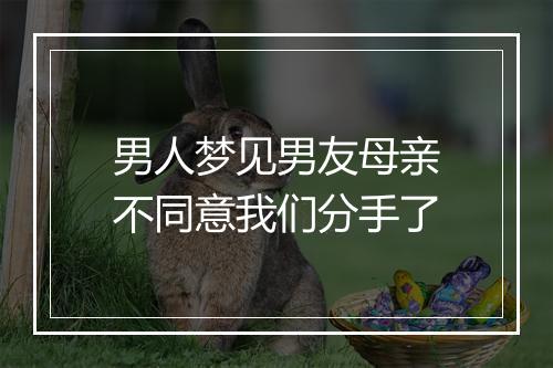 男人梦见男友母亲不同意我们分手了