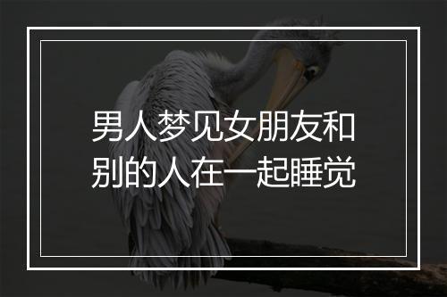 男人梦见女朋友和别的人在一起睡觉