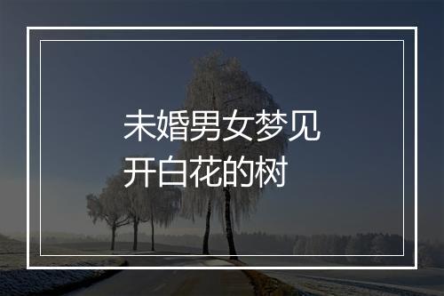 未婚男女梦见开白花的树