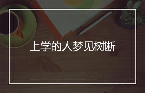 上学的人梦见树断