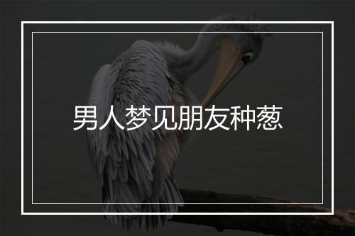 男人梦见朋友种葱