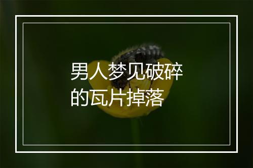 男人梦见破碎的瓦片掉落