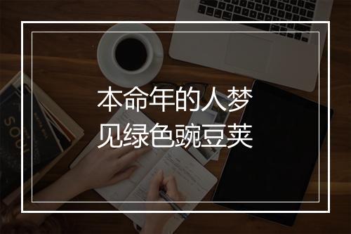 本命年的人梦见绿色豌豆荚