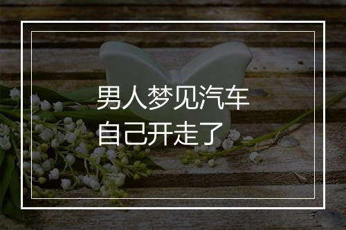 男人梦见汽车自己开走了