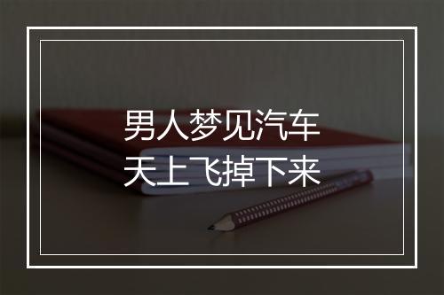 男人梦见汽车天上飞掉下来