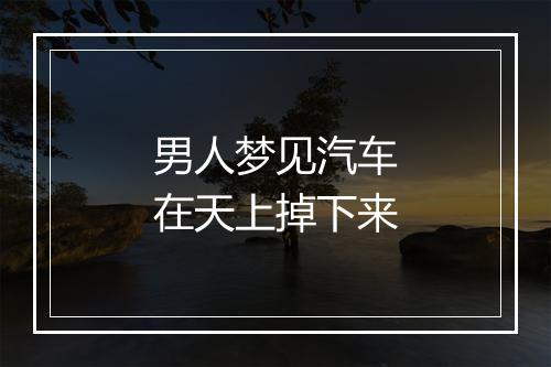 男人梦见汽车在天上掉下来