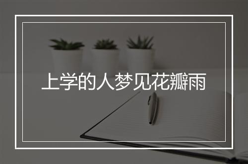 上学的人梦见花瓣雨