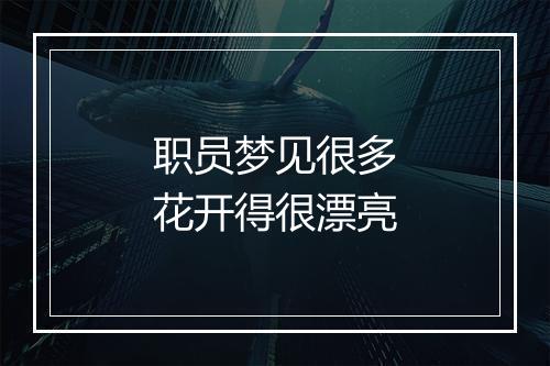 职员梦见很多花开得很漂亮