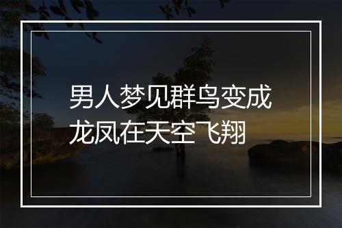 男人梦见群鸟变成龙凤在天空飞翔