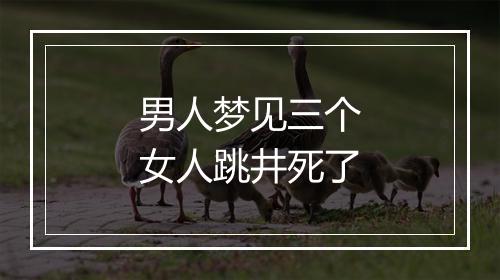 男人梦见三个女人跳井死了