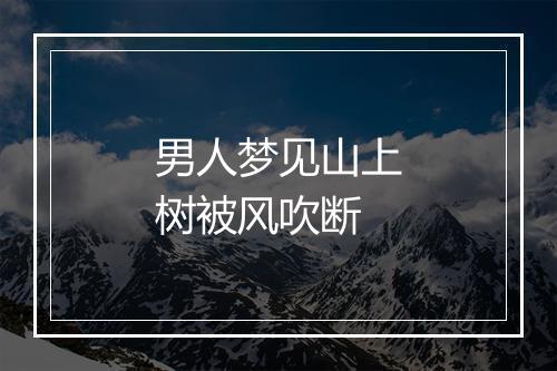 男人梦见山上树被风吹断