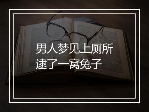 男人梦见上厕所逮了一窝兔子